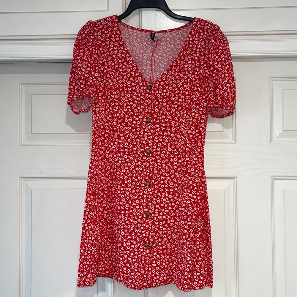 Red floral Summer Dress